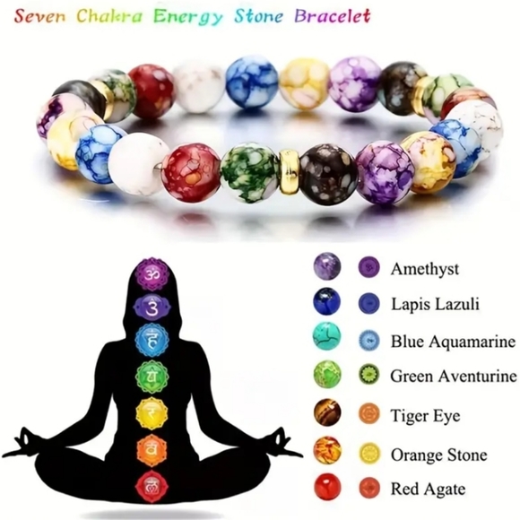 Seven Stone Chakra Bracelet - Picture 2 of 5
